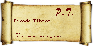 Pivoda Tiborc névjegykártya